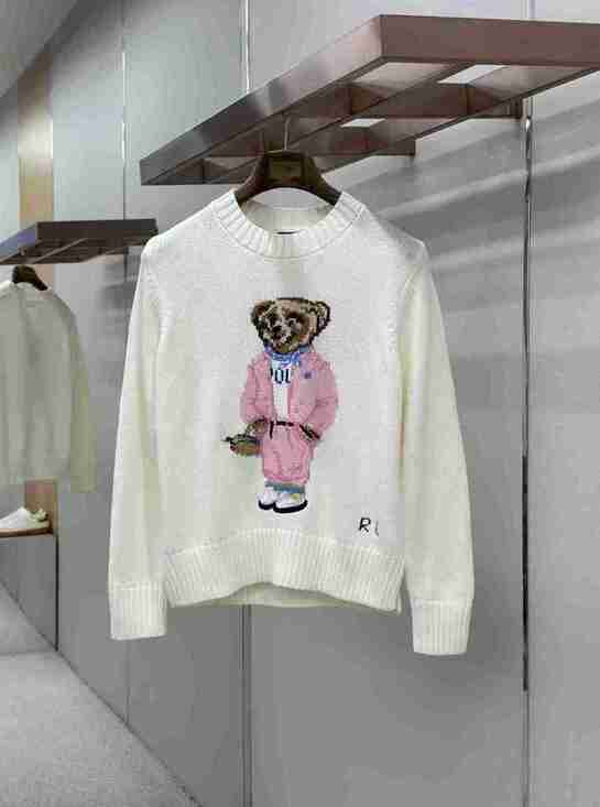 Polo Ralph Lauren Sweaters - Polo Ralph Lauren Picnic Bear Knit Sweater Off White Casual Ladies Pullover